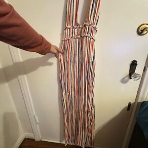 Striped Multicolor Maxi Dress